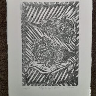 Linoprint "Eye to Eye"