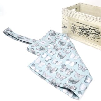 Blue butterfly print cotton shopping bag