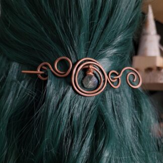 Copper & Labradorite Hair Clip