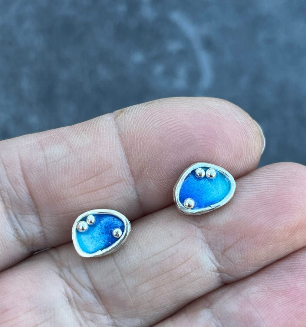 Enamel Pebble Studs - Image 4