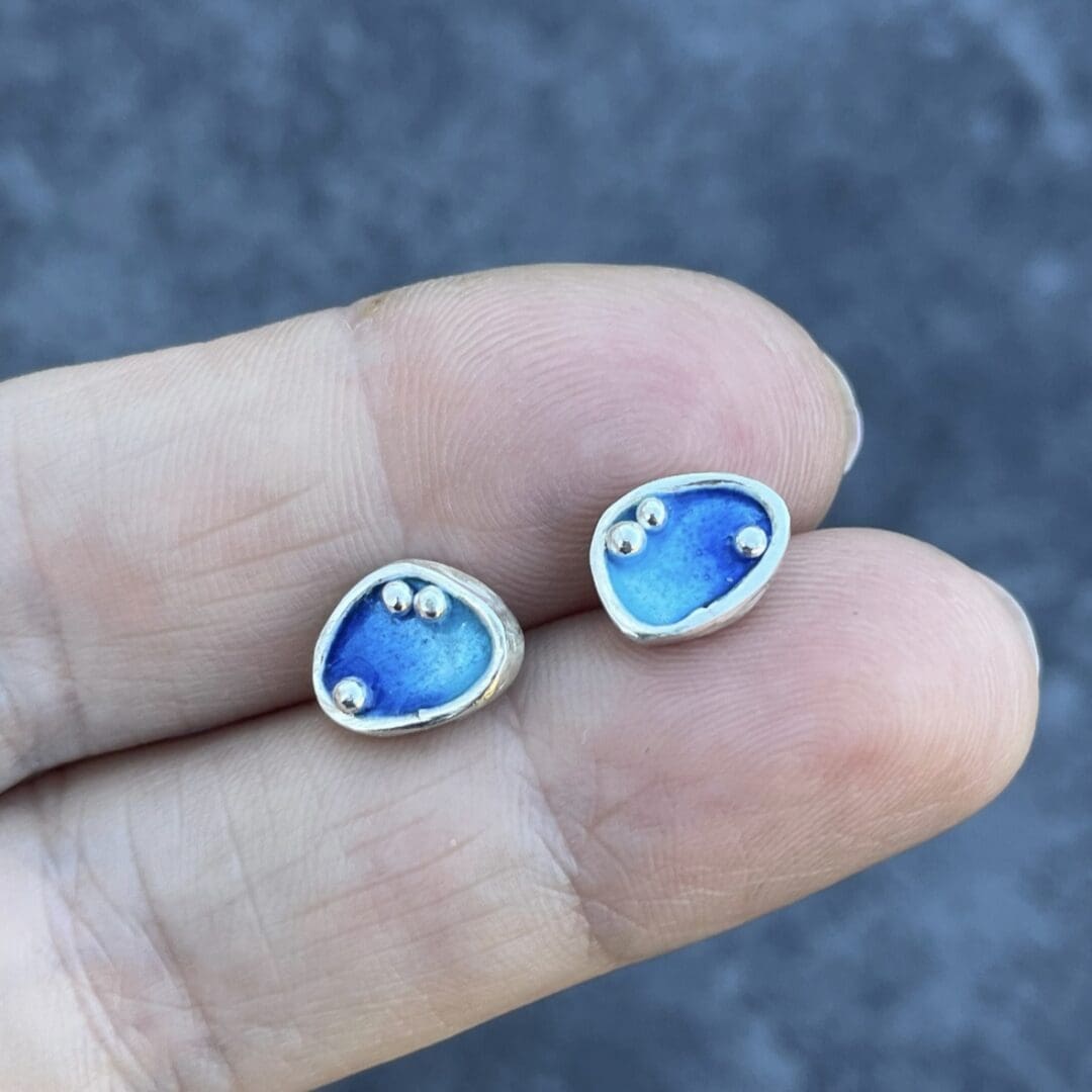 Enamel Pebble Studs - Image 5