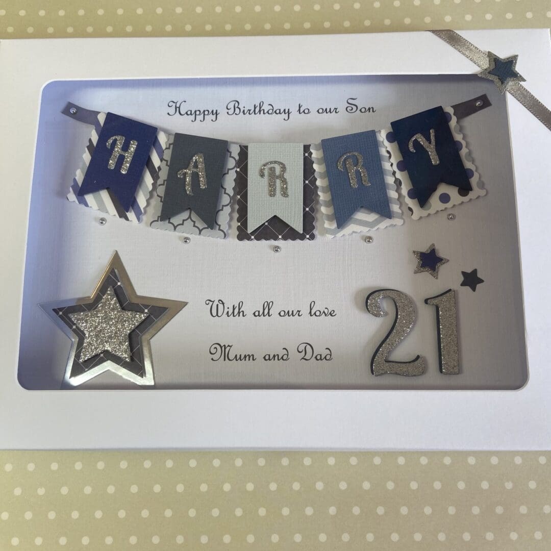 Personalised Birthday Card Son Grandson Nephew 21st 18th 30th Gift Boxed Keepsake Any Age - Image 2