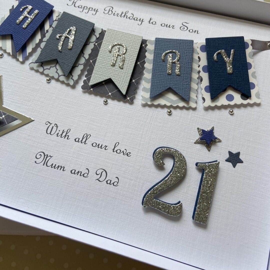Personalised Birthday Card Son Grandson Nephew 21st 18th 30th Gift Boxed Keepsake Any Age - Image 6