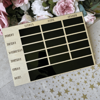 personalised family wall planner