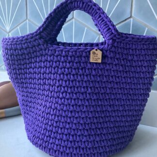 Purple Crochet Bag, Purple Crochet Handbag