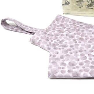Cotton shopping bag in a mauve bubble print