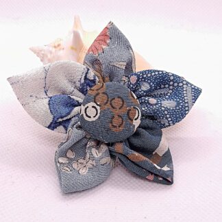 Recycled Japanese Silk Kimono Flower Hair Accessory