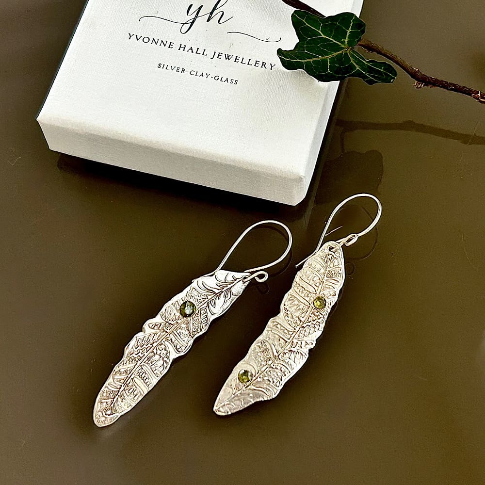 Fine Silver Handmade Feather Earrings - Image 6