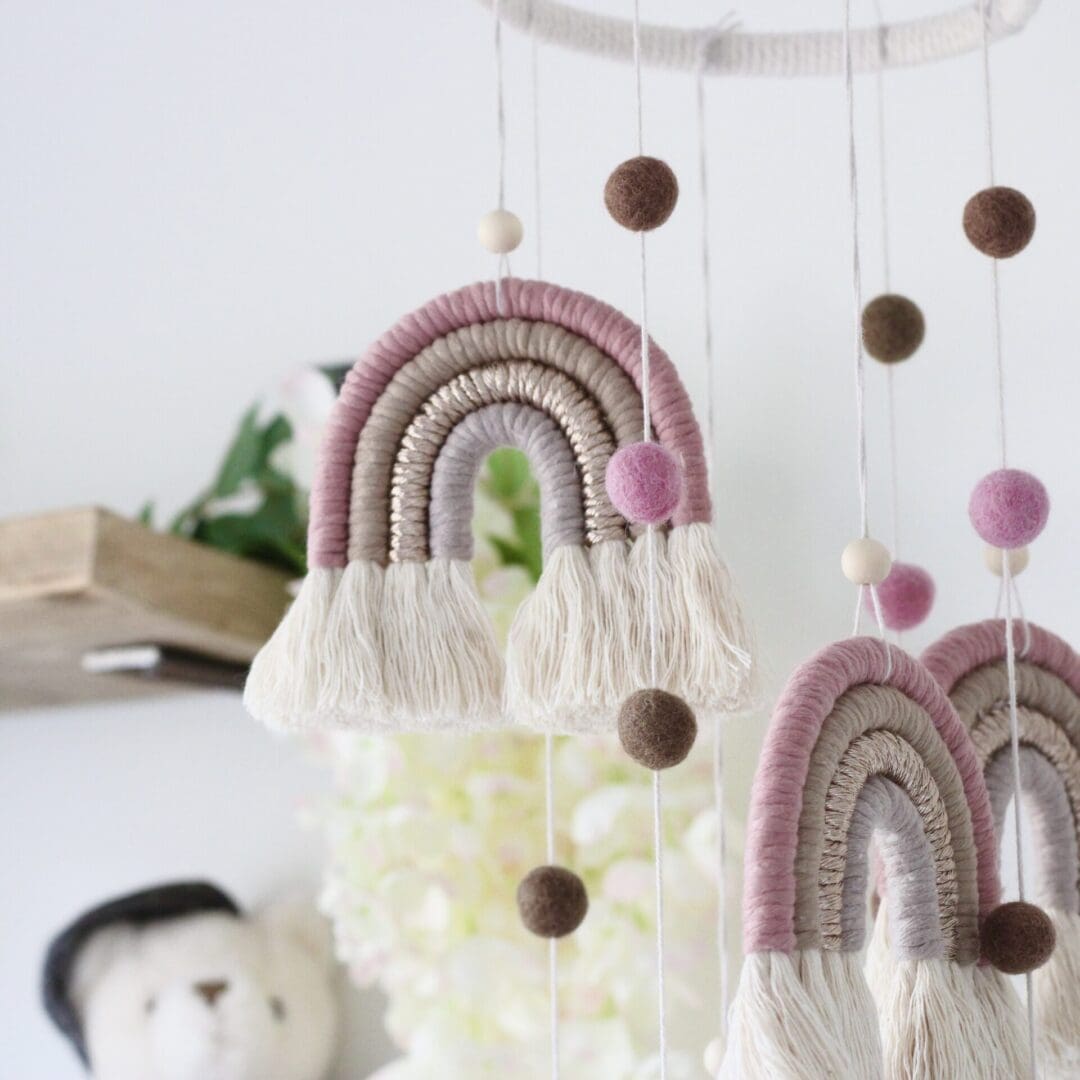 Deluxe Large Rainbow Baby Mobile - Image 3