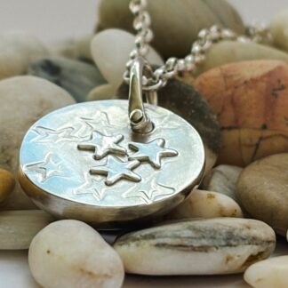 Sterling silver stars pendant