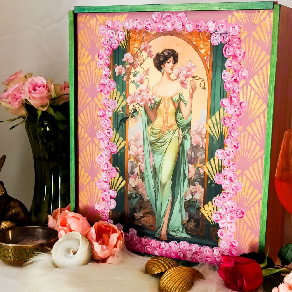 Art Nouveau Bespoke Wine Box - Image 3