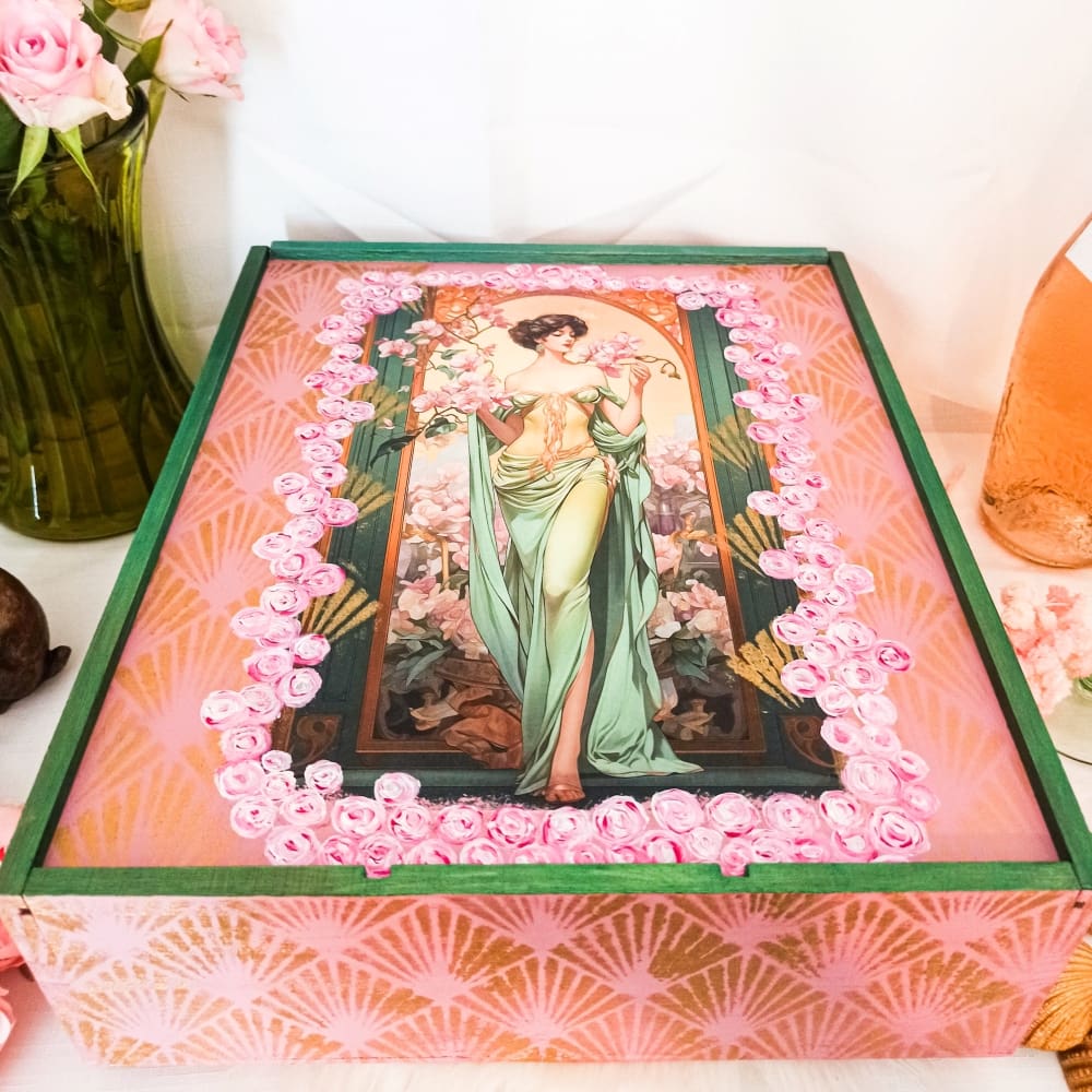 Art Nouveau Bespoke Wine Box - Image 6