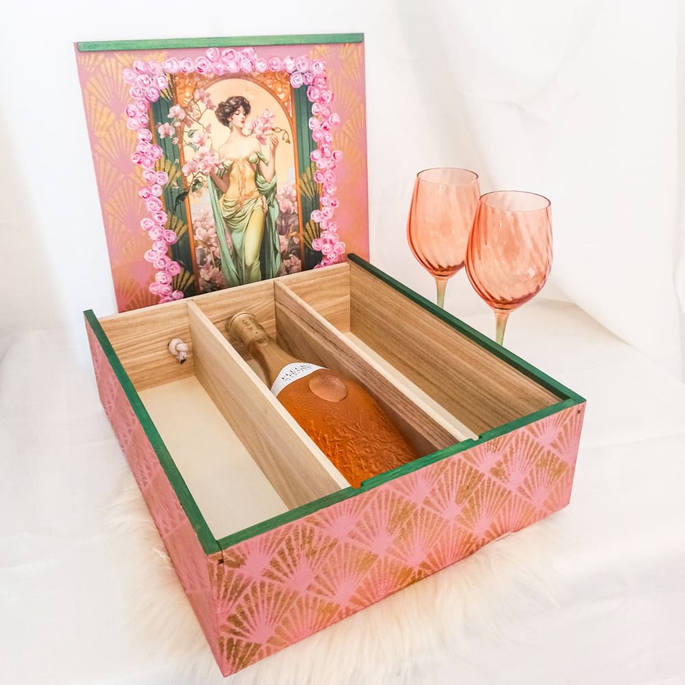 Art Nouveau Bespoke Wine Box - Image 2