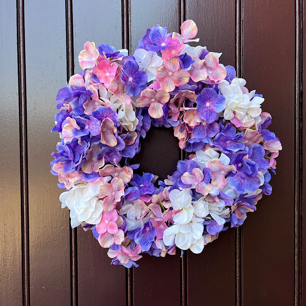 Artificial-Hydrangea-front-door-wreath