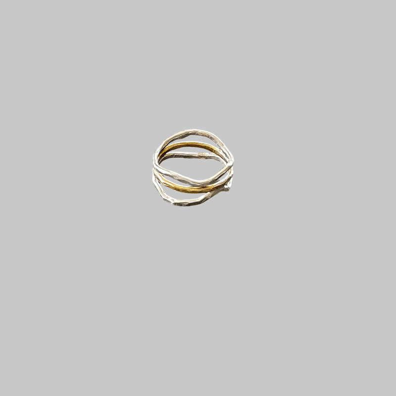 Silver And Gold Wave Ring - Image 2