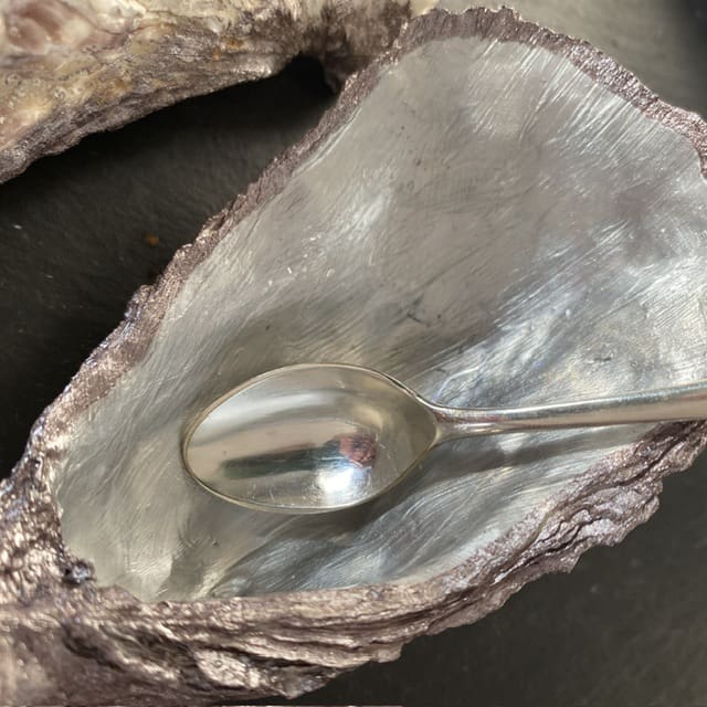 Salt and Pepper shells with spoons - Image 5