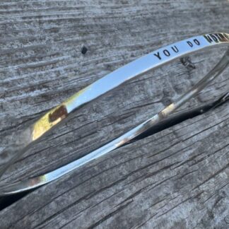 Recycled Sterling silver personalised bangle