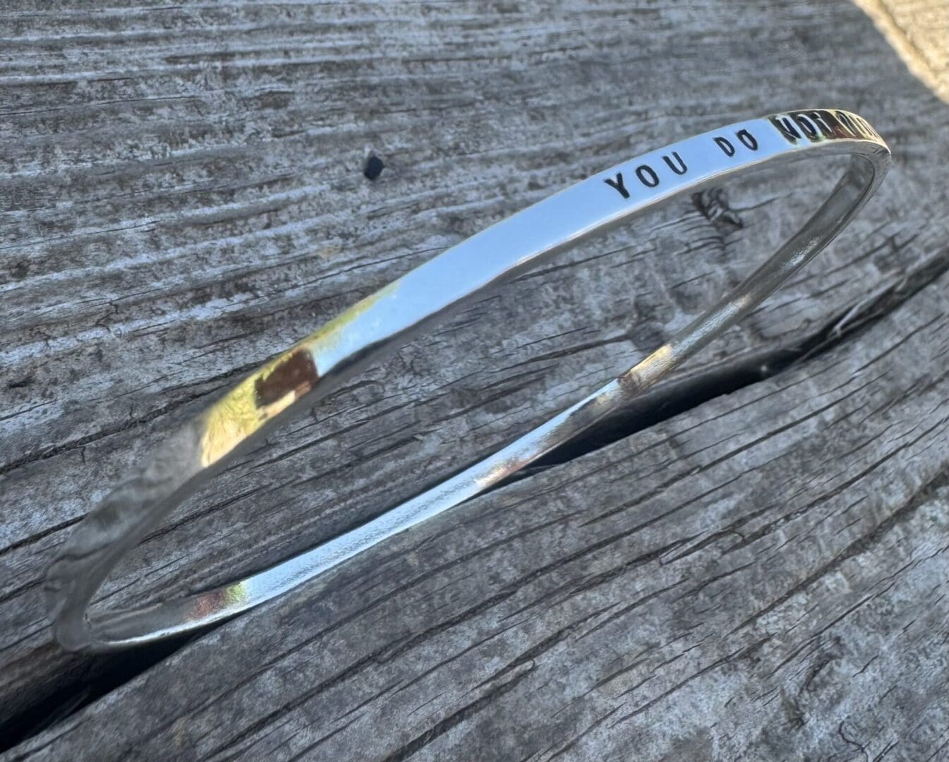 Recycled Sterling silver personalised bangle