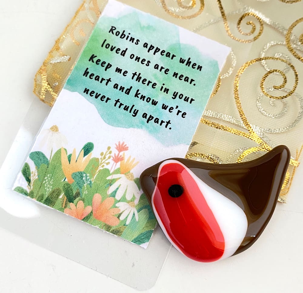 ‘Robins appear’ mini robin