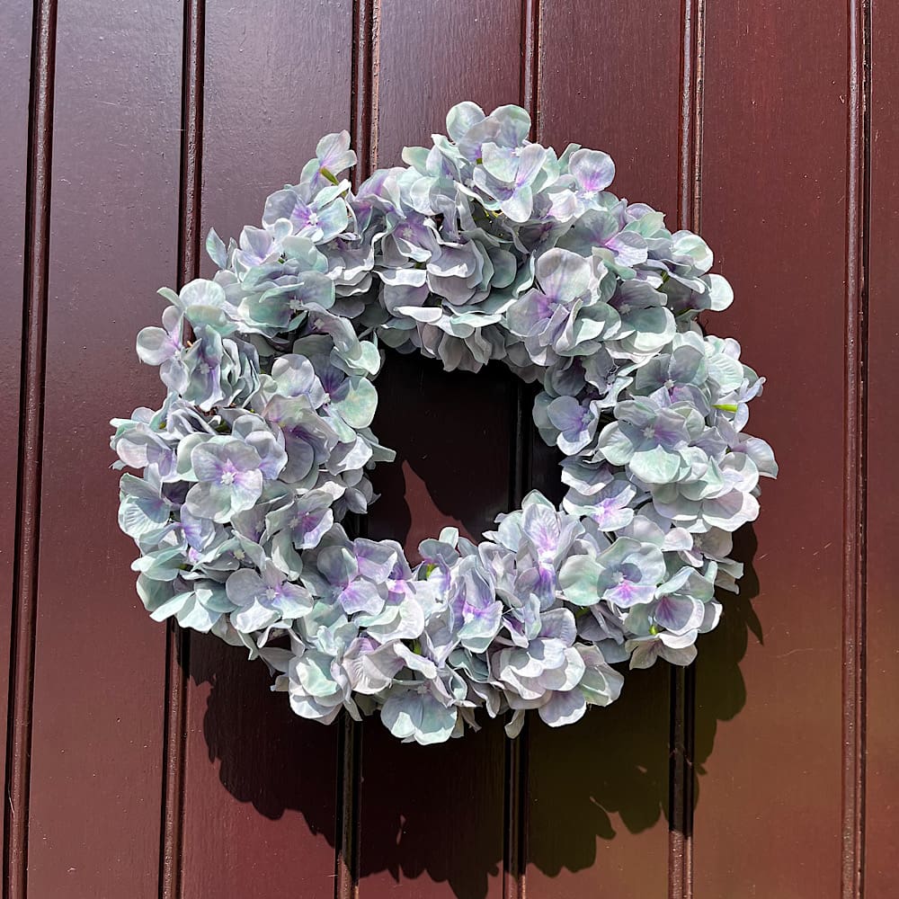 Hydrangea front door wreath - Image 3