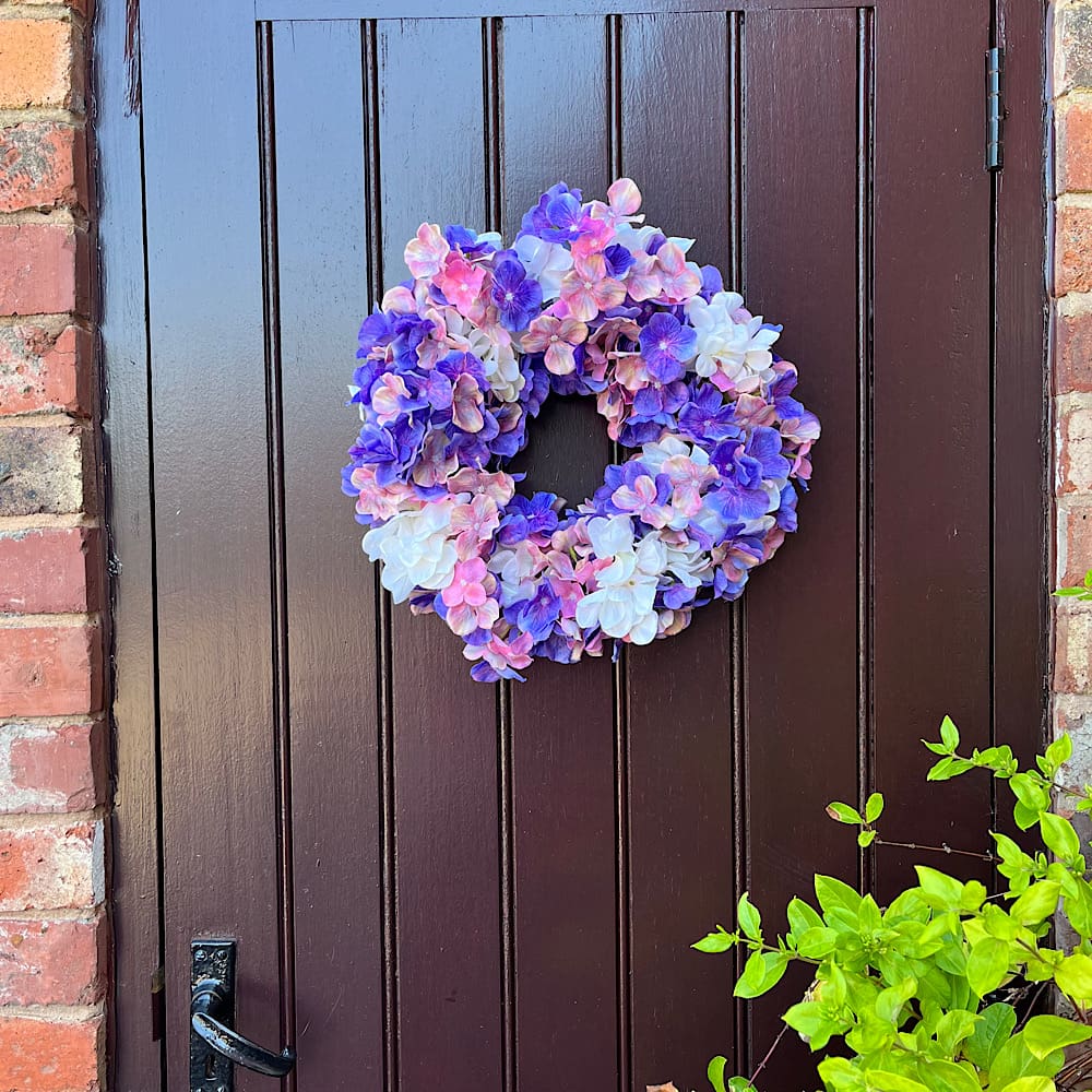Artificial-Hydrangea-front-door-wreath