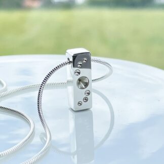 Sterling Silver Handmade Bubble Design Vertical Pendant from Jewellery by Linda