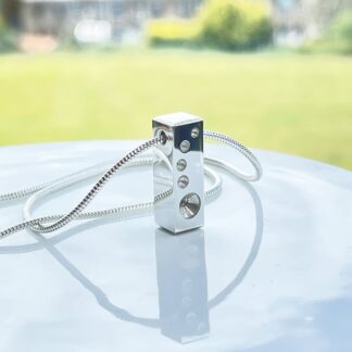 Sterling Silver Handmade Bubble Trail Design Vertical Pendant Jewellery by Linda
