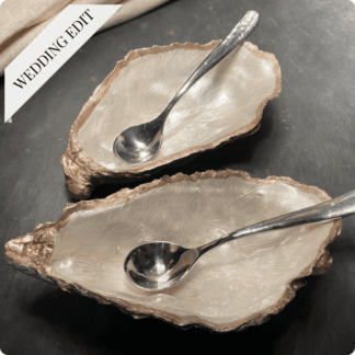 Salt and Pepper shells with spoons