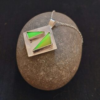 Neon Aurora Opal in Silver