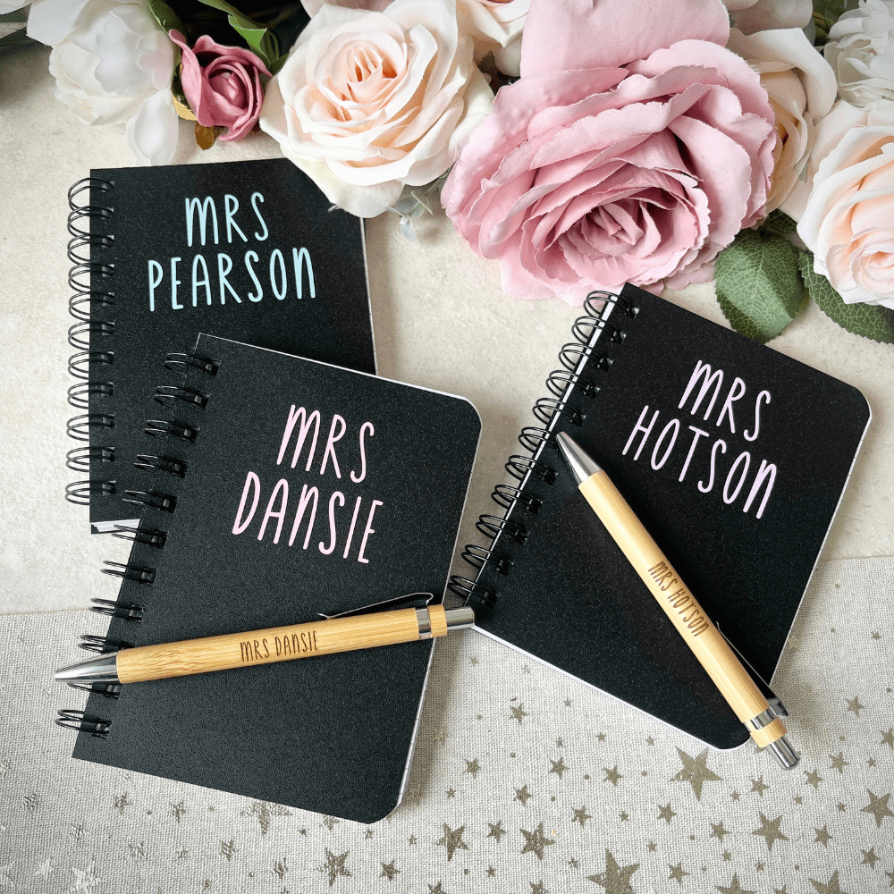 Notebook and pen gift set for teacher end of term or thank you present