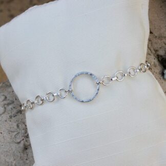 Silver circle chain bracelet