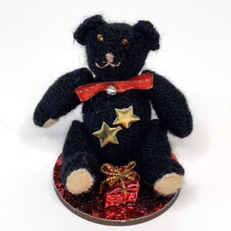 Christmas Teddy Bear Decoration with Bow Tie