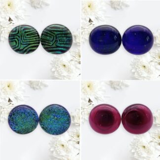 A Selection of Handmade Dichroic Glass Earrings