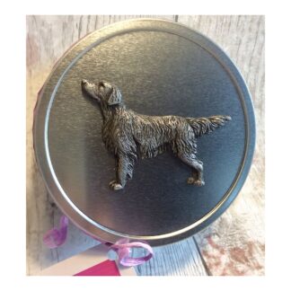 Flat Coated Retriever Dog Treat Storage Tin
