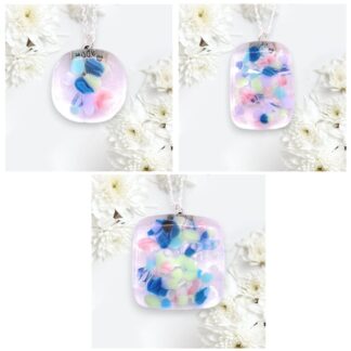 Handmade Glass Confetti Pendants