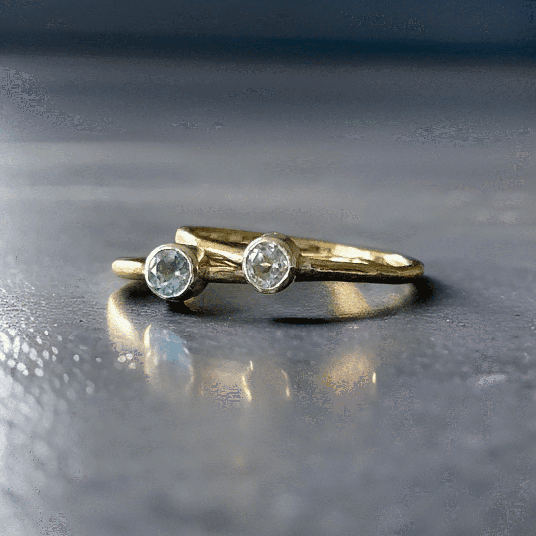 Gold Aquamarine Ring - Image 4