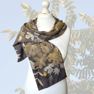Midnight-Bamboo-silk-satin-scarf-marian-may-textile-art