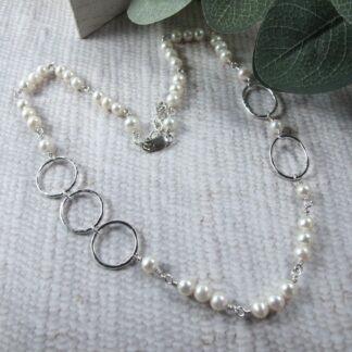 pearl and silver necklace