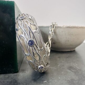 Filigree Wheel Pendant with Amethysts