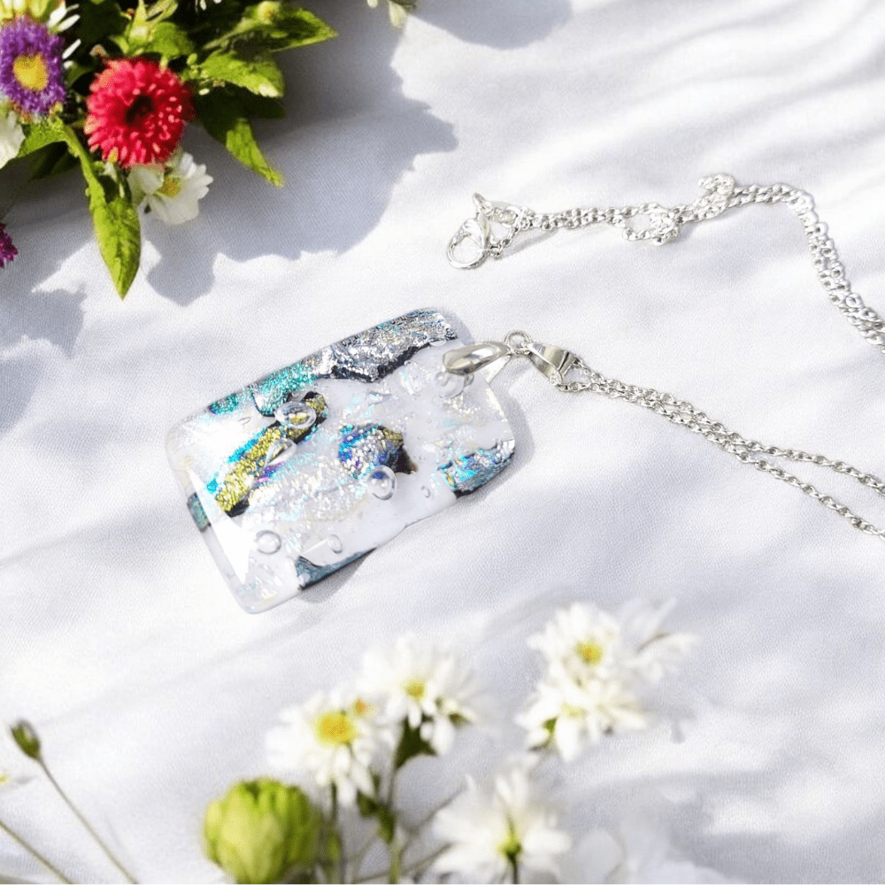 Dichroic Glass Necklace – Handmade Gift for Her - Image 8