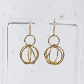 14ct gold filled wire drop earrings