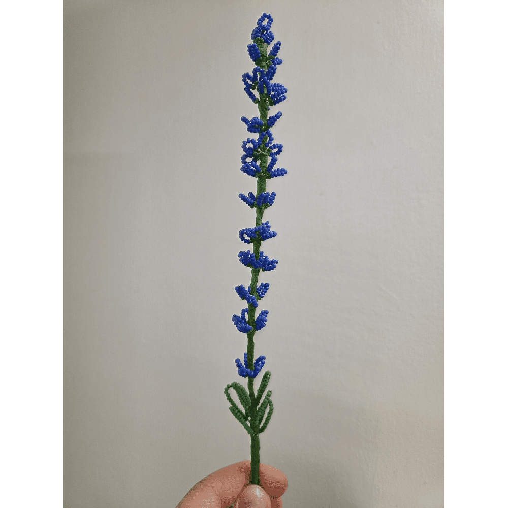 Pictured is one stem of french beaded lavender