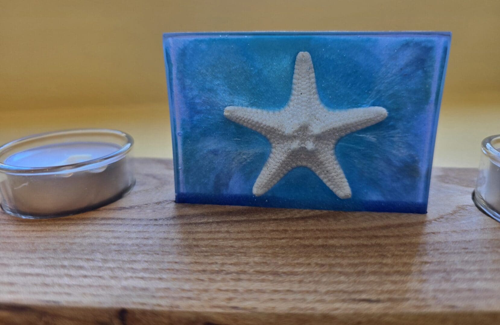 Front View of Starfish Resin Tealight Display