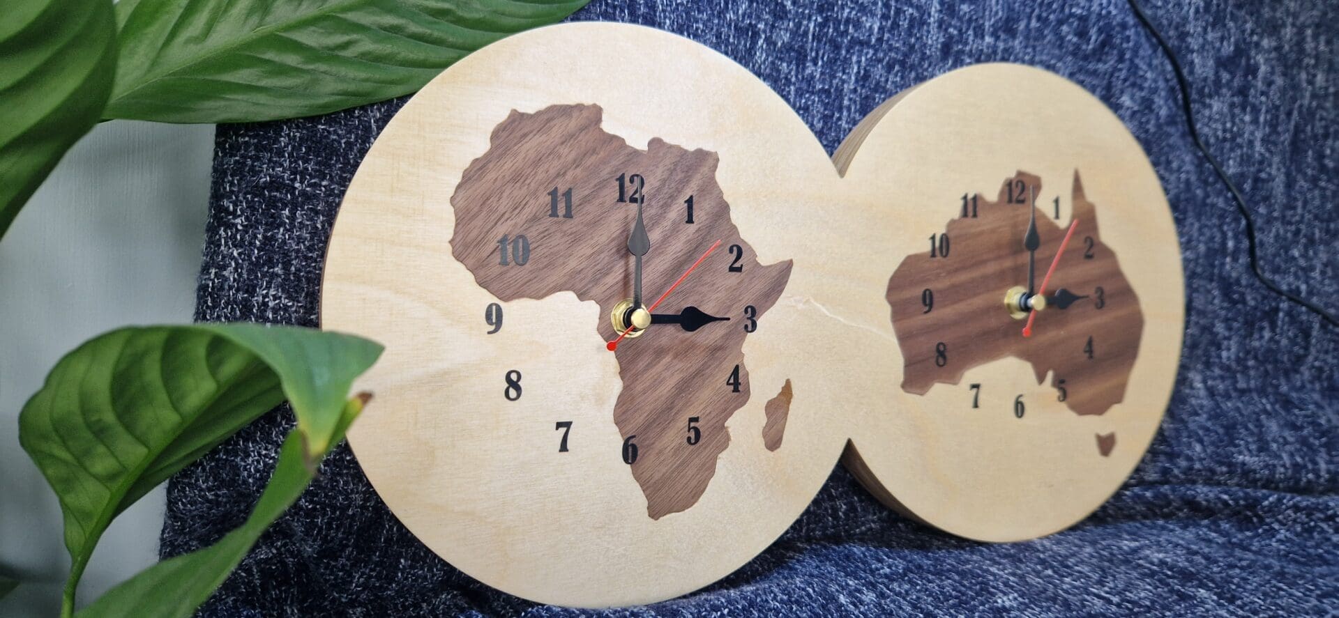 Custom Dual Time Zone Wall Clock with Country Choice - Image 2