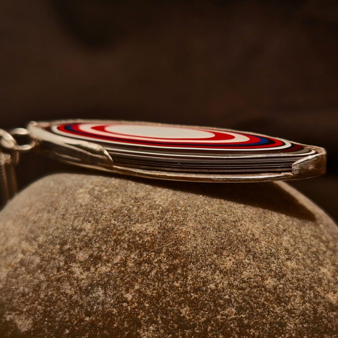 Fordite and Silver Pendant - Image 3
