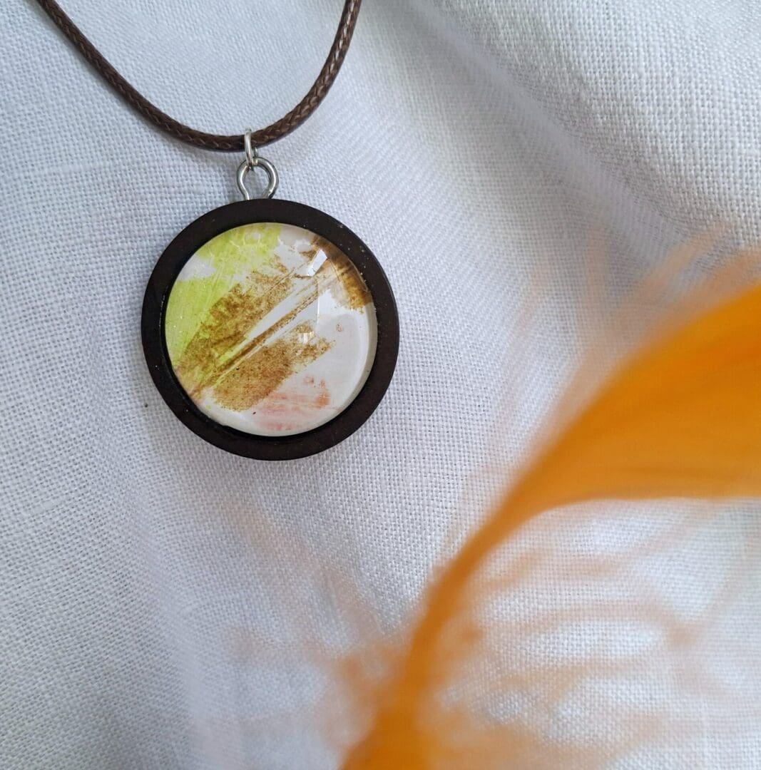 Wooden pendant necklace- Fragments of Nature collection