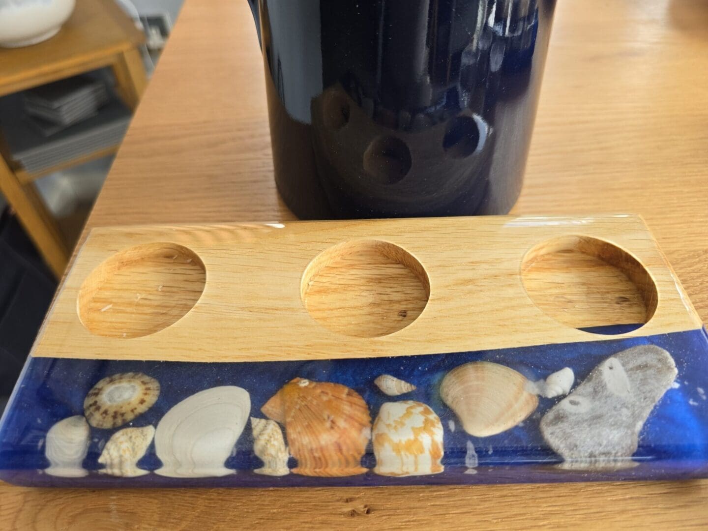 Oak & Ocean Resin Triple Tealight Holder - Image 7