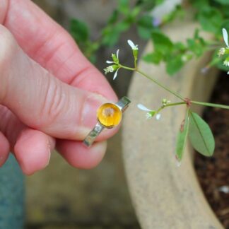 Sterling silver ring with citrine