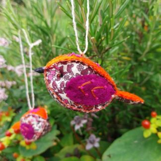 hand-stitched-burnt-orange-felt-and-fabric-bird-decoration