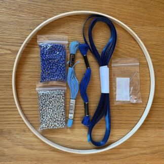 DIY Beaded Dream Catcher Kit – Make Your Own Spiritual Wall Art - Blue Craft Kit
